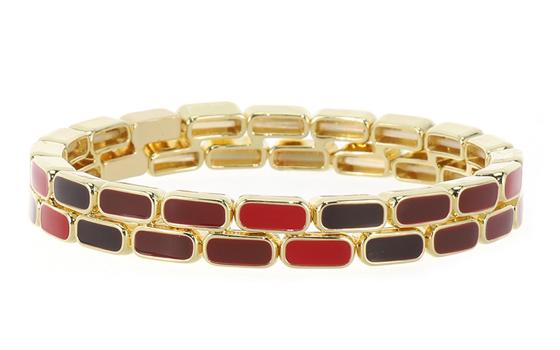 Mix burgundy damesarmband Zoey
