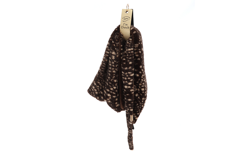 Faux fur driehoeksjaal Legno met bambiprint, hangend, volledige lengte