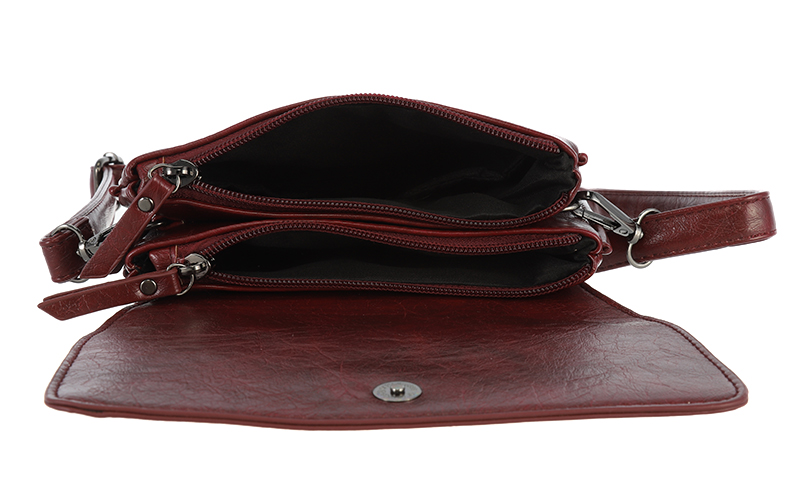 Burgundy schoudertasje Jena – afbeelding 4