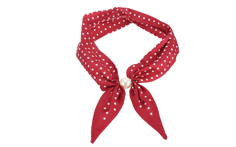 Burgundy Dot Sjaaltje Bobby