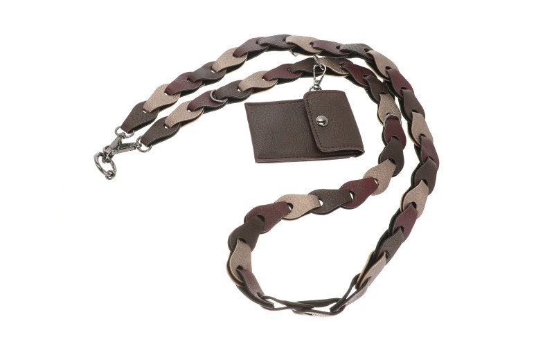 Burgundy Telefoonkoord Met Portemonneetje Jip in gebruik