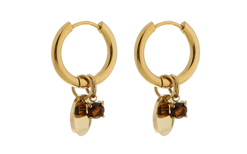 Boucles d'Oreilles Bronze Sabrina en situation