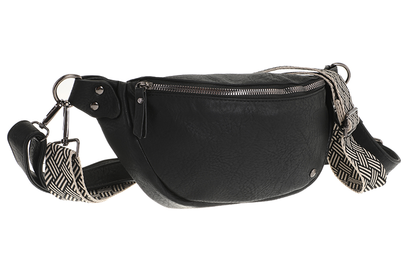 Black Crossbodytasje Duke in gebruik