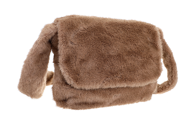 Taupe Scopello Schoudertasje in gebruik