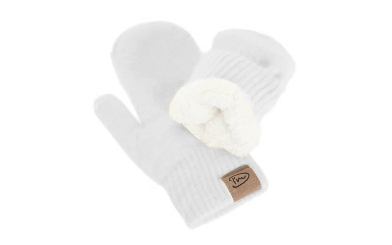 Light Grey Monta Rosa Mittens in use