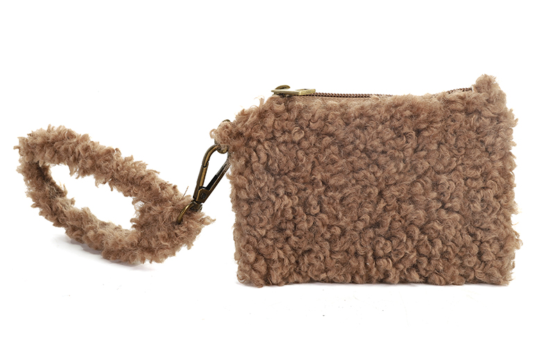 Taupe Teddy Portemonneetje Fien