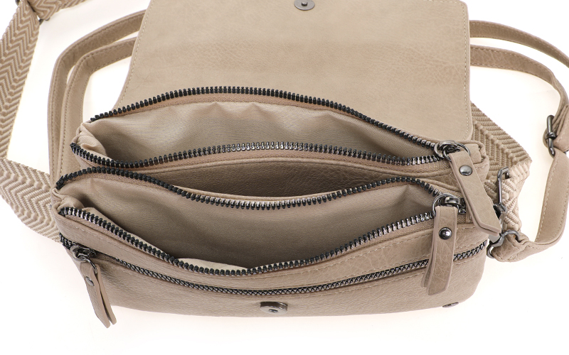 Khaki Schoudertasje San Martin – afbeelding 4