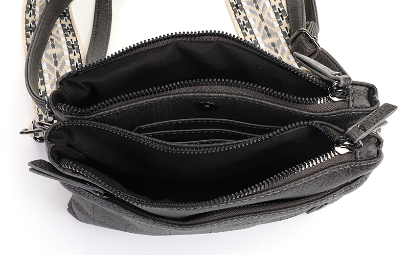 Dark Grey Crossbody En Schoudertasje Brussel – afbeelding 4