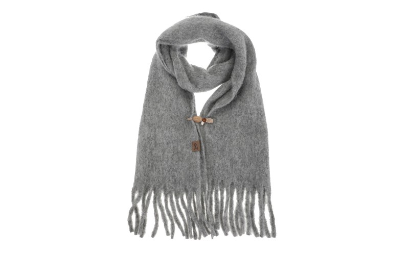 Light Grey Rogers Sjaal in gebruik