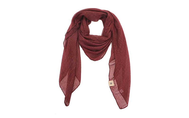 Vierkante Bordeaux Sjaal Santiago