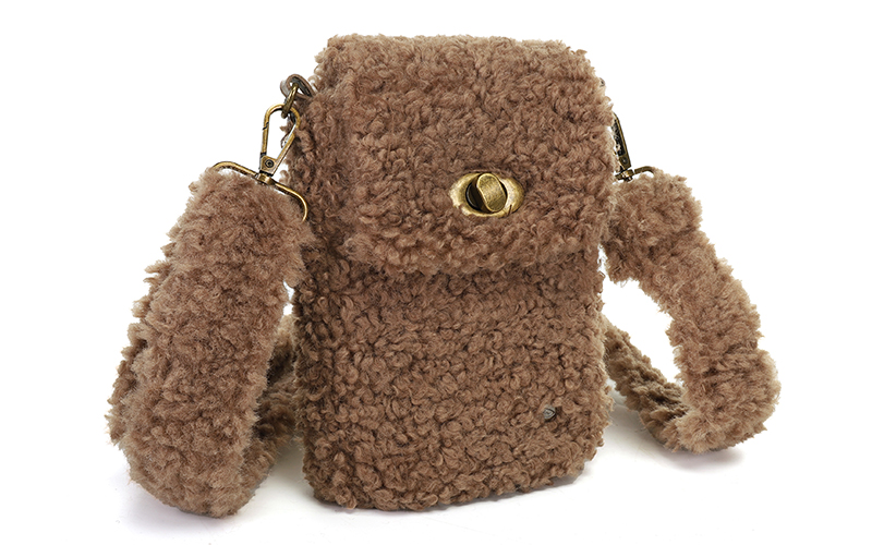 Taupe Teddy Telefoontasje Graz in gebruik