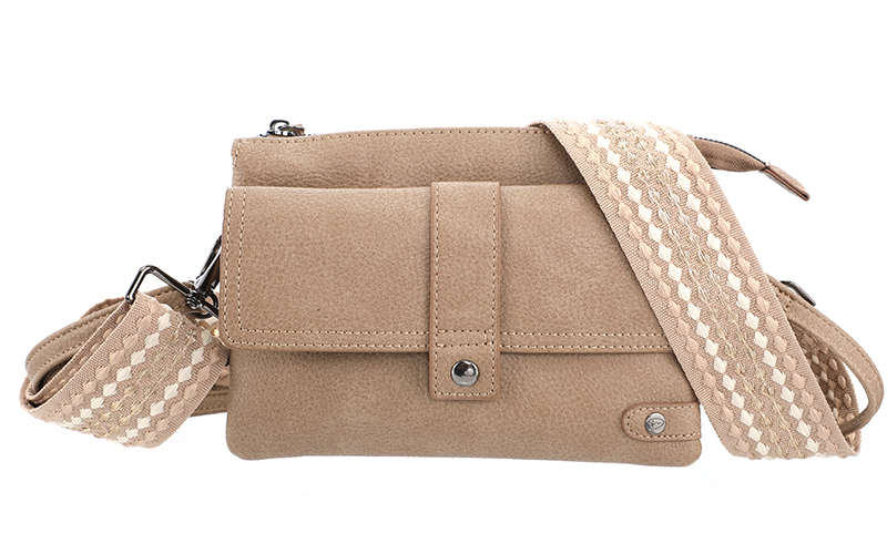 Taupe Crossbody En Schoudertasje Naarden