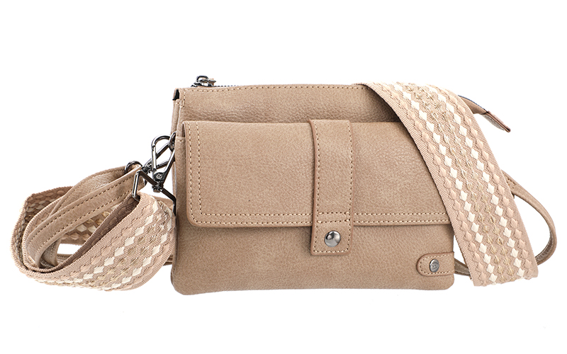 Taupe Crossbody En Schoudertasje Naarden – afbeelding 3