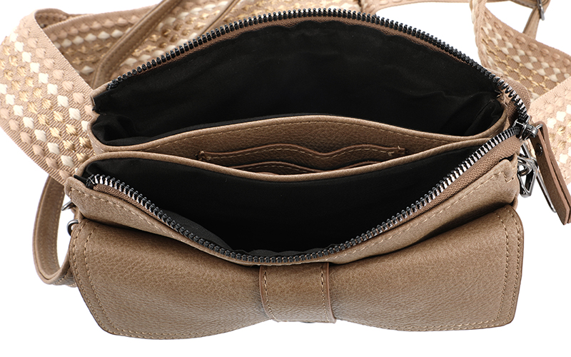 Taupe Crossbody En Schoudertasje Naarden – afbeelding 7