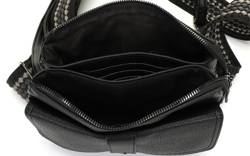 Zwart Crossbody En Schoudertasje Naarden – afbeelding 4