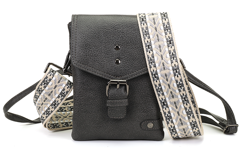 Dark Grey Telefoon- En Schoudertasje Kansas – afbeelding 4