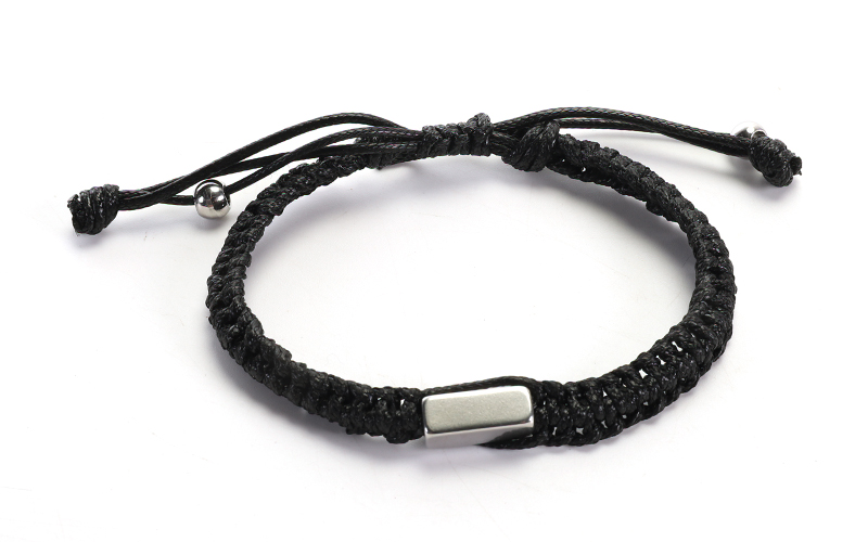 Zwarte Herenarmband Luuk – afbeelding 1