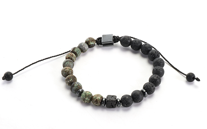 Zwarte Herenarmband Tijn