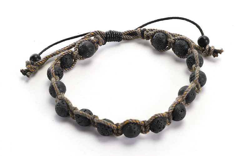 Zwarte Herenarmband Sam – afbeelding 1
