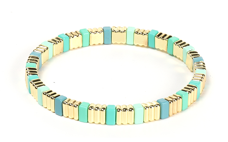 Blauw Groen Enamel Damesarmband Finn
