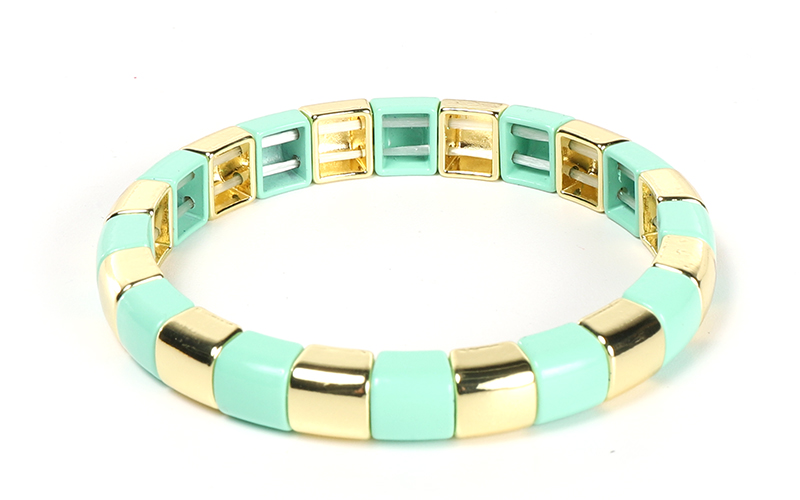 Groene Enamel Damesarmband Elis – afbeelding 1