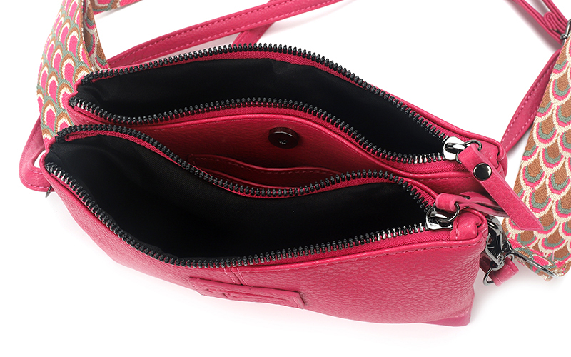 Roze Schoudertasje Harbin – afbeelding 4