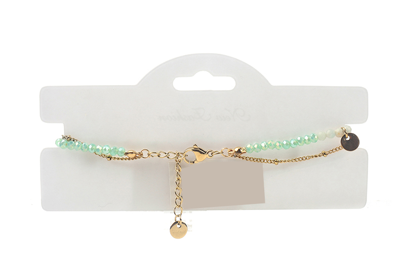 Lichtgroene Armband Tess in gebruik