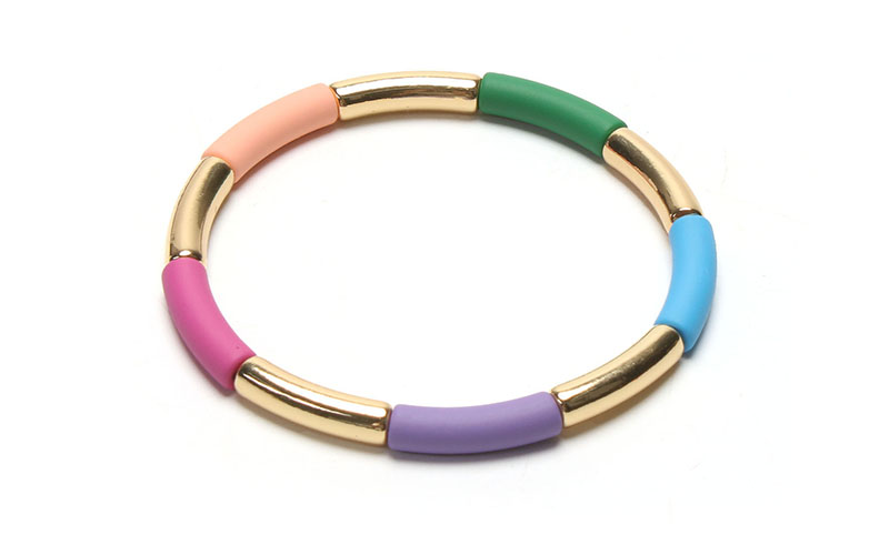 Mixcolor Enamel Tube Damesarmband Oliva