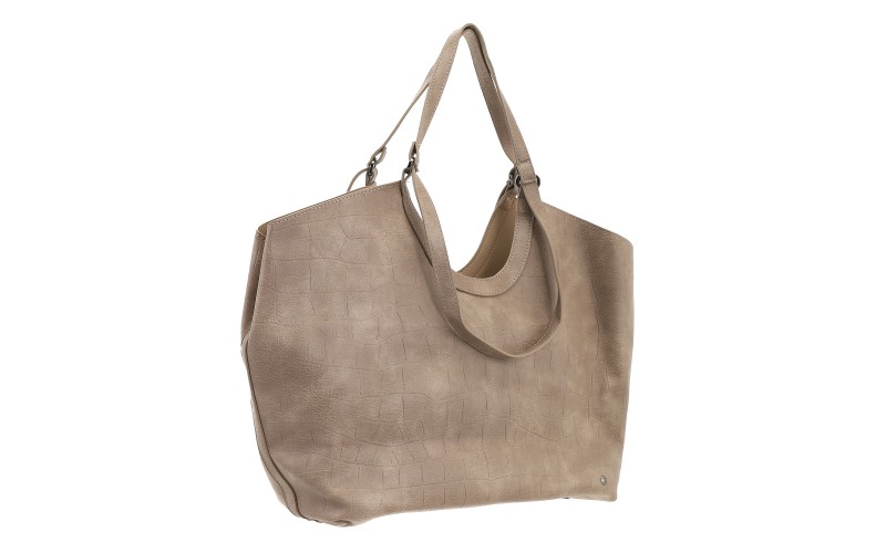 Taupe Schoudertas Cologne in gebruik
