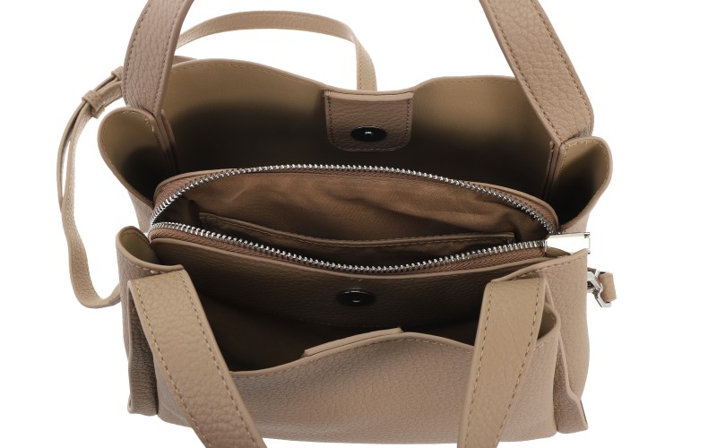 Taupe Handtas Burlington – afbeelding 4