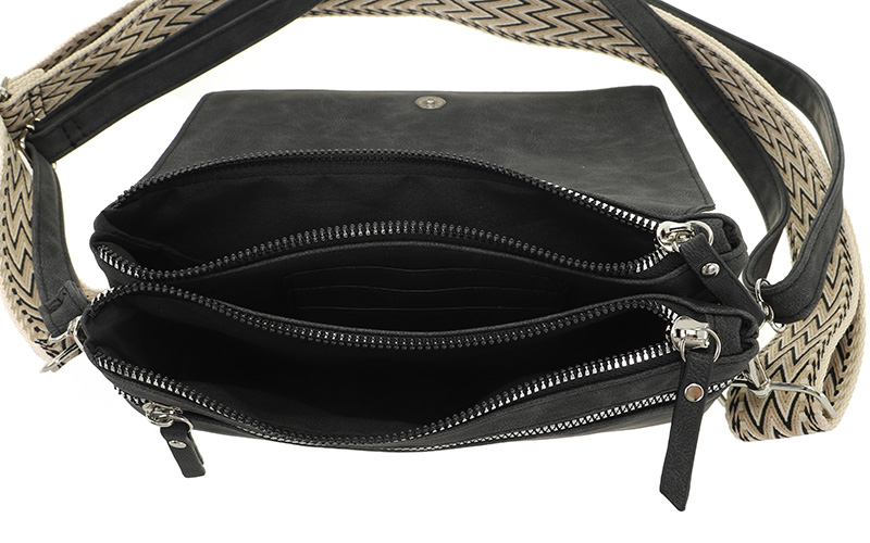 Black Crossbody / Schoudertasje Montoro – afbeelding 4