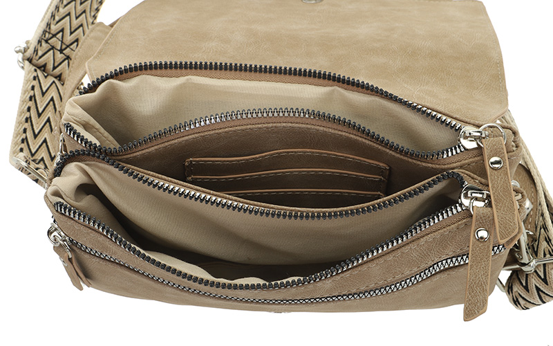Taupe Crossbody / Schoudertasje Montoro – afbeelding 4
