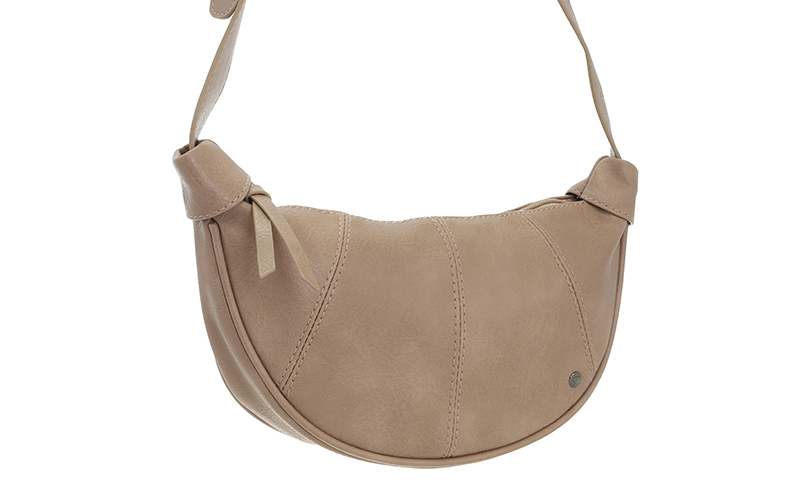 Taupe Crossbody Tas Kyoto in gebruik