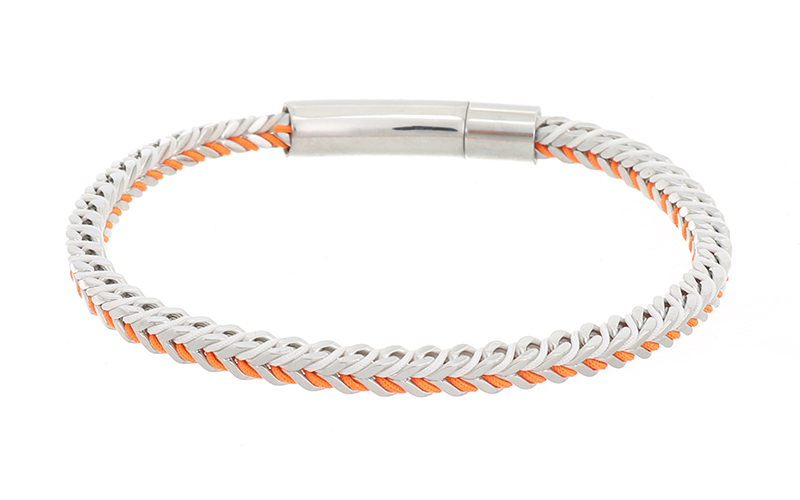 Orange Herenarmband Tobias