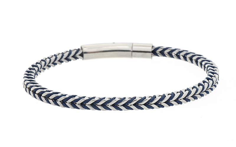 Dark Blue Herenarmband Tobias