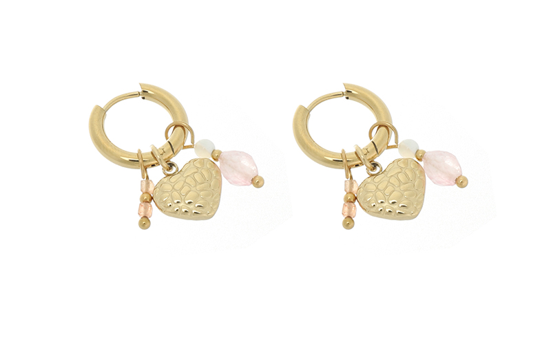 Boucles d'Oreilles Dorées Blair en situation
