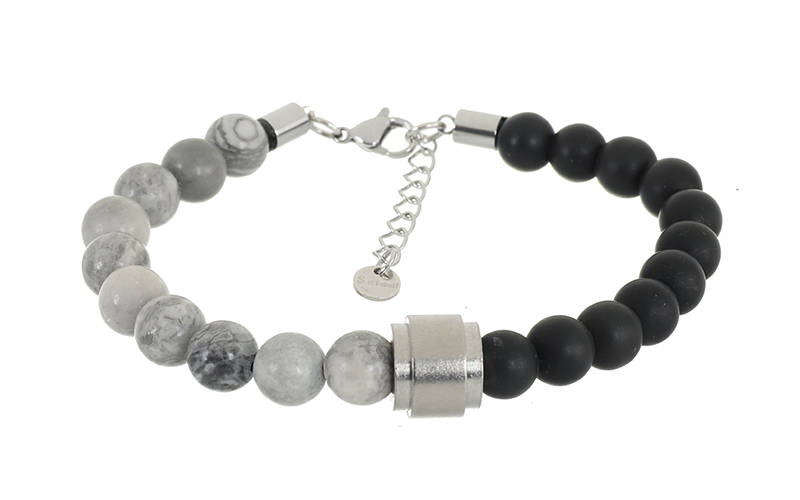 Black Grey Herenarmband Tygo