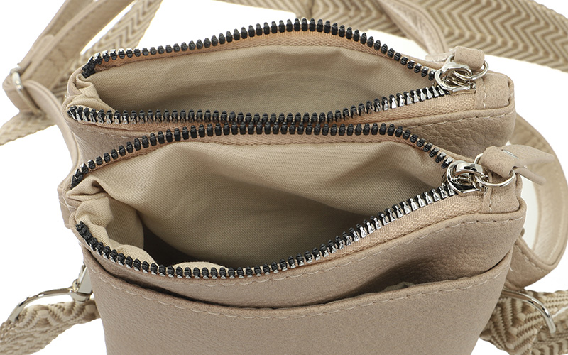 Taupe Telefoon- En Schoudertasje Keith – afbeelding 5