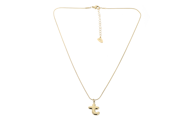 Collier Initiale Alpha T en situation