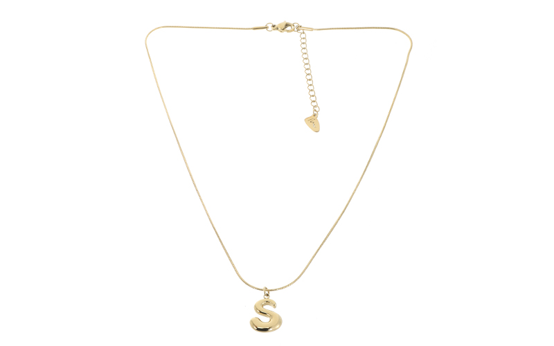 Collier Initiale Alpha S en situation
