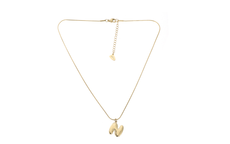 Collier Initiale Alpha N en situation