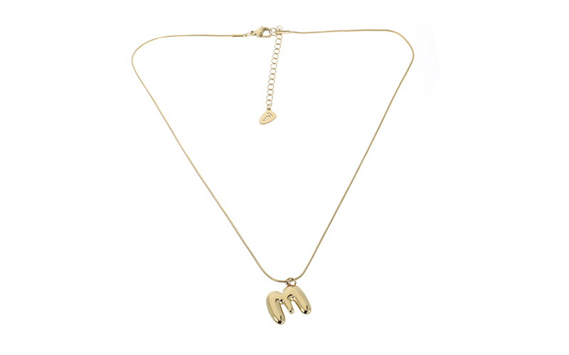 Collier Initiale Alpha M en situation