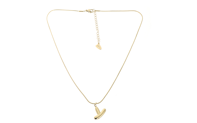Collier Initiale Alpha Y en situation