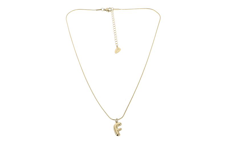 Collier Initiale Alpha F en situation
