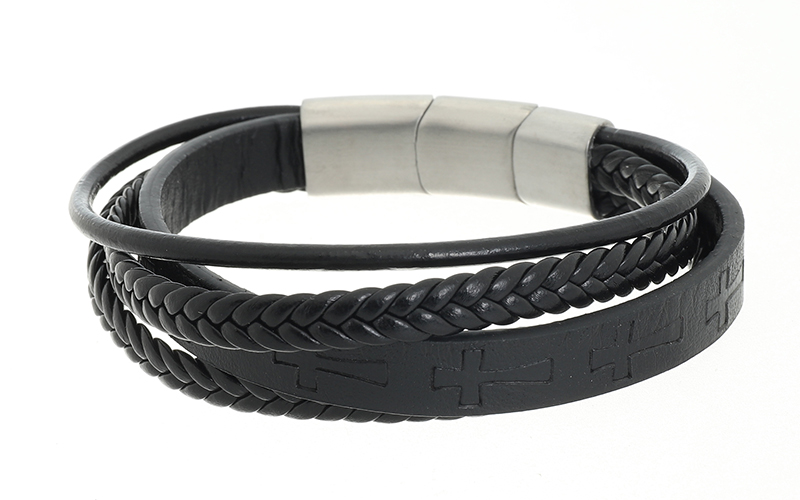 Black Herenarmband Life