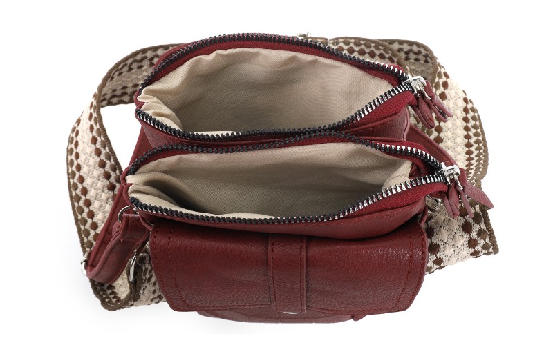 Burgundy Telefoon- En Schoudertasje Tyler – afbeelding 5