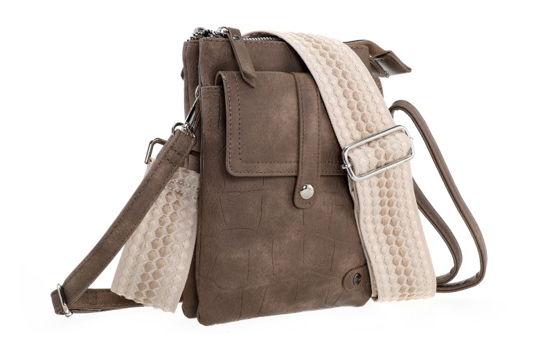 Taupe Telefoon- En Schoudertasje Tyler – afbeelding 3