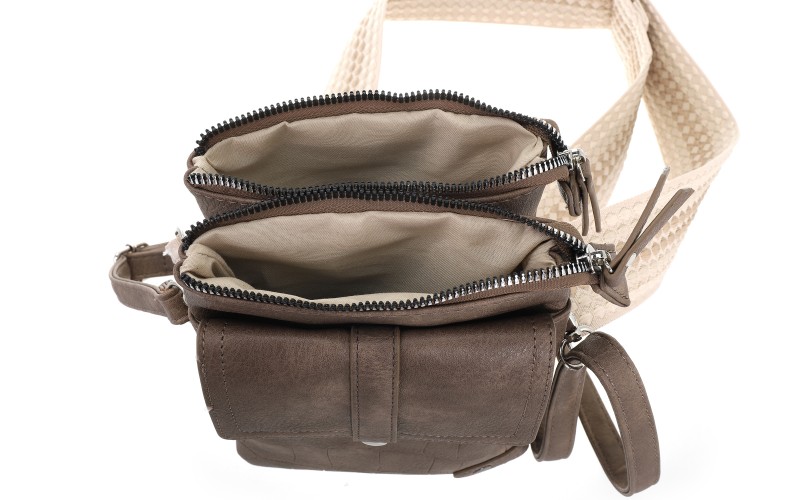 Taupe Telefoon- En Schoudertasje Tyler – afbeelding 5