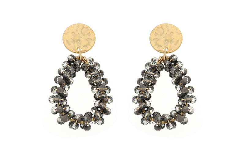 Boucles d'Oreilles Noires Ivette