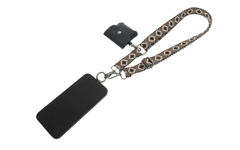 Black Square Telefoonstrap Jansje in gebruik